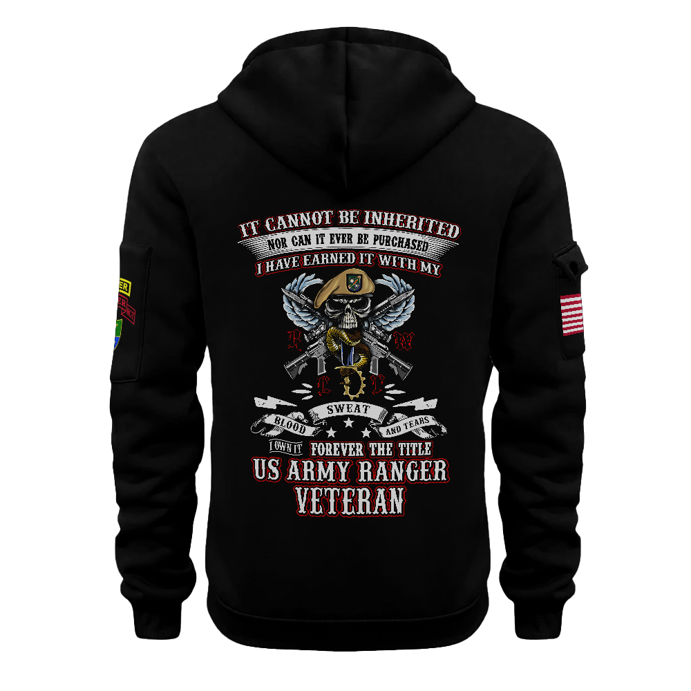 Personalizable 75th Ranger Regiment Quarter Zip Hoodie
