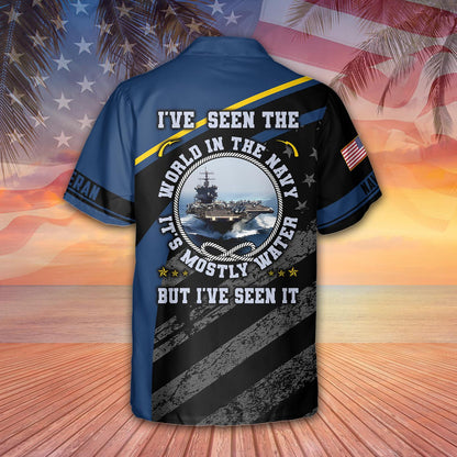 I've Seen The World In The Navy Hawaiian Shirt