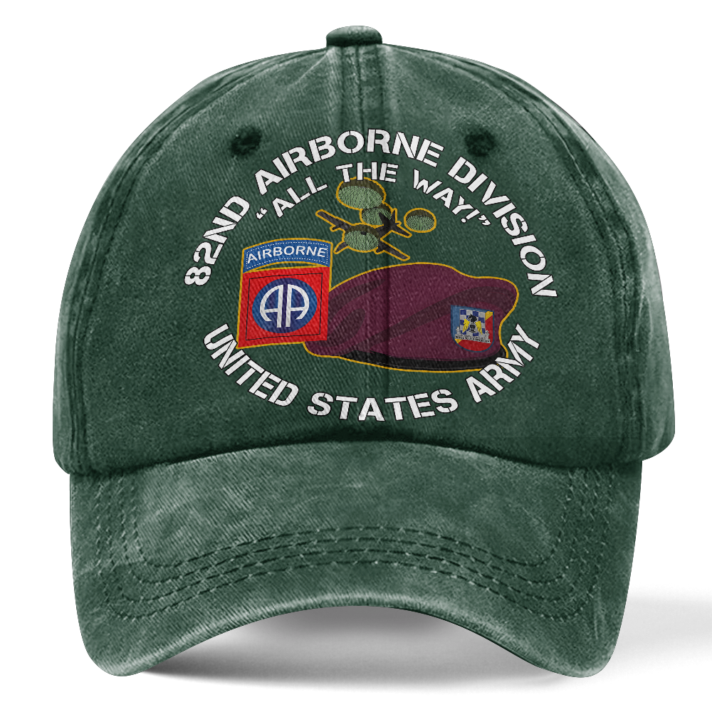 82nd Airborne All The Way Washed Cap
