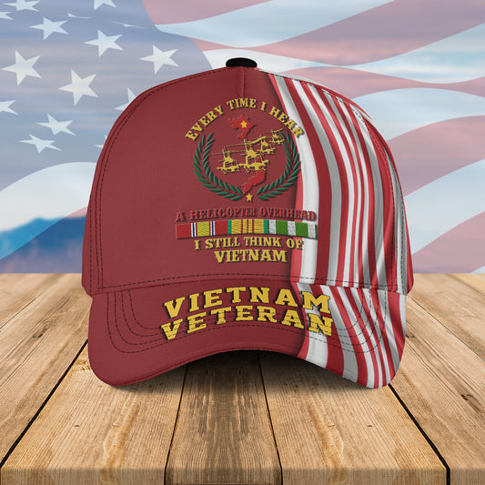 Vietnam Veteran Every Time I Here A Helicopter Hat Cap