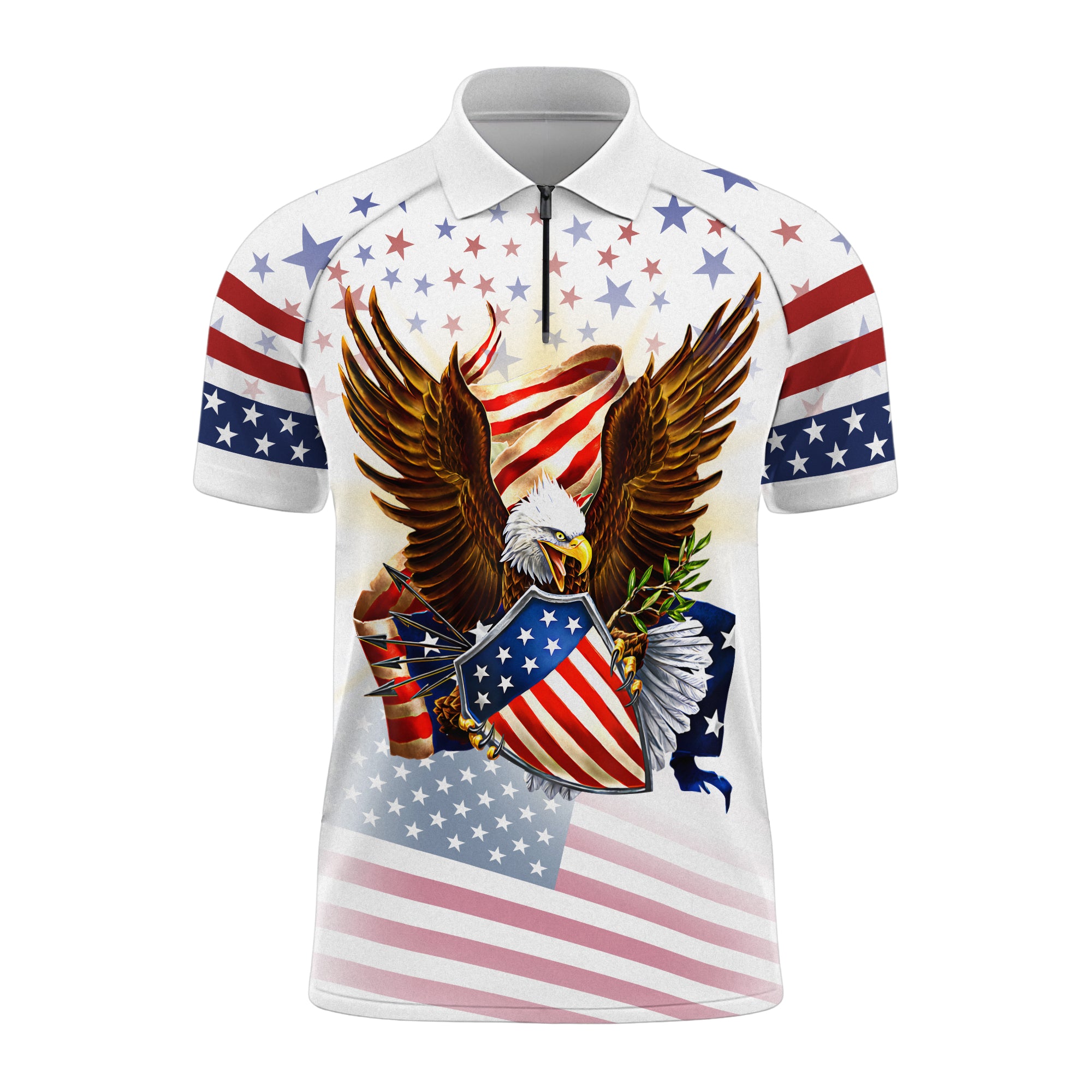 Army 250th Anniversary Raglan Zip Polo Shirt