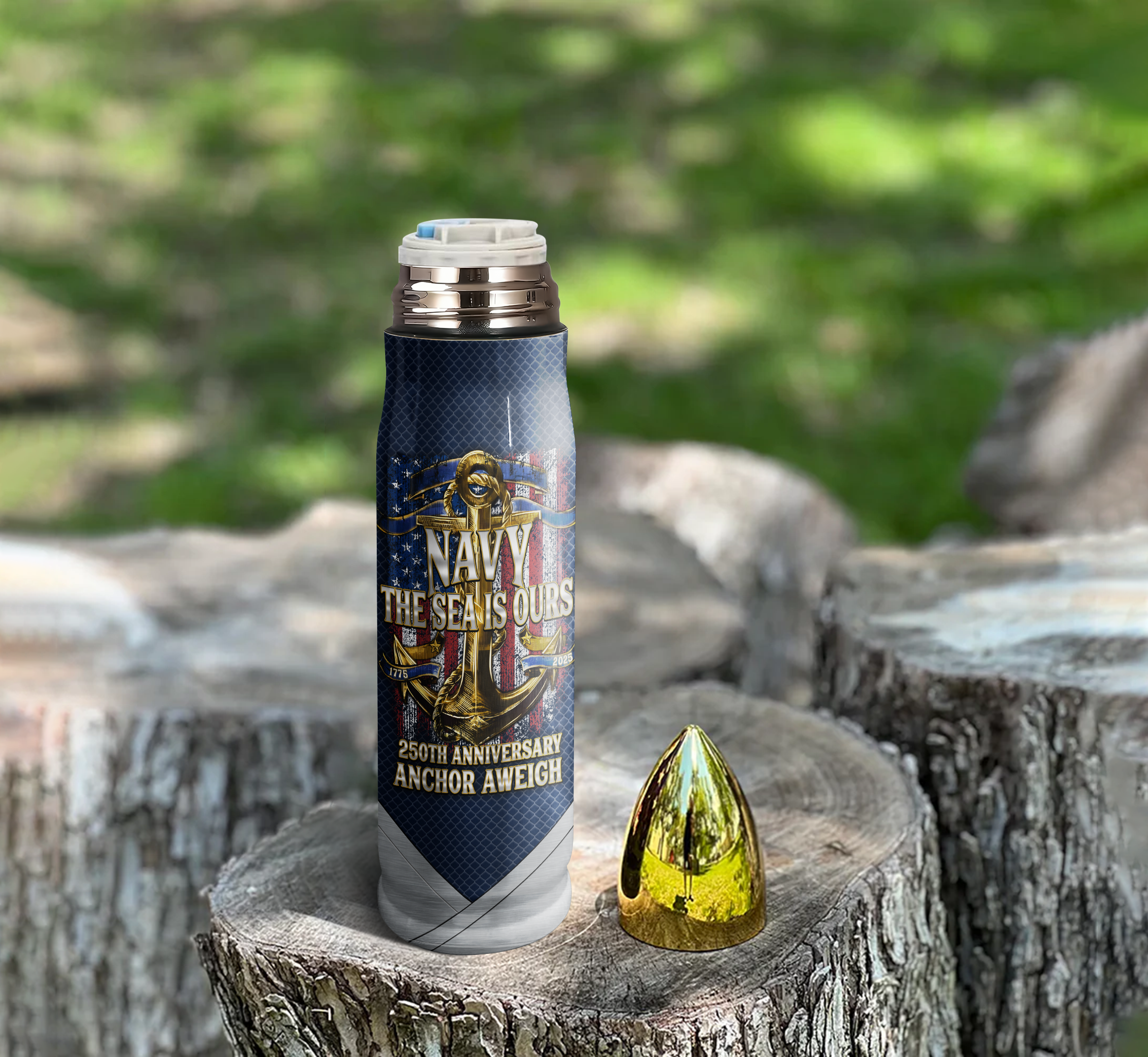Navy 250th Anniversary Bullet Tumbler