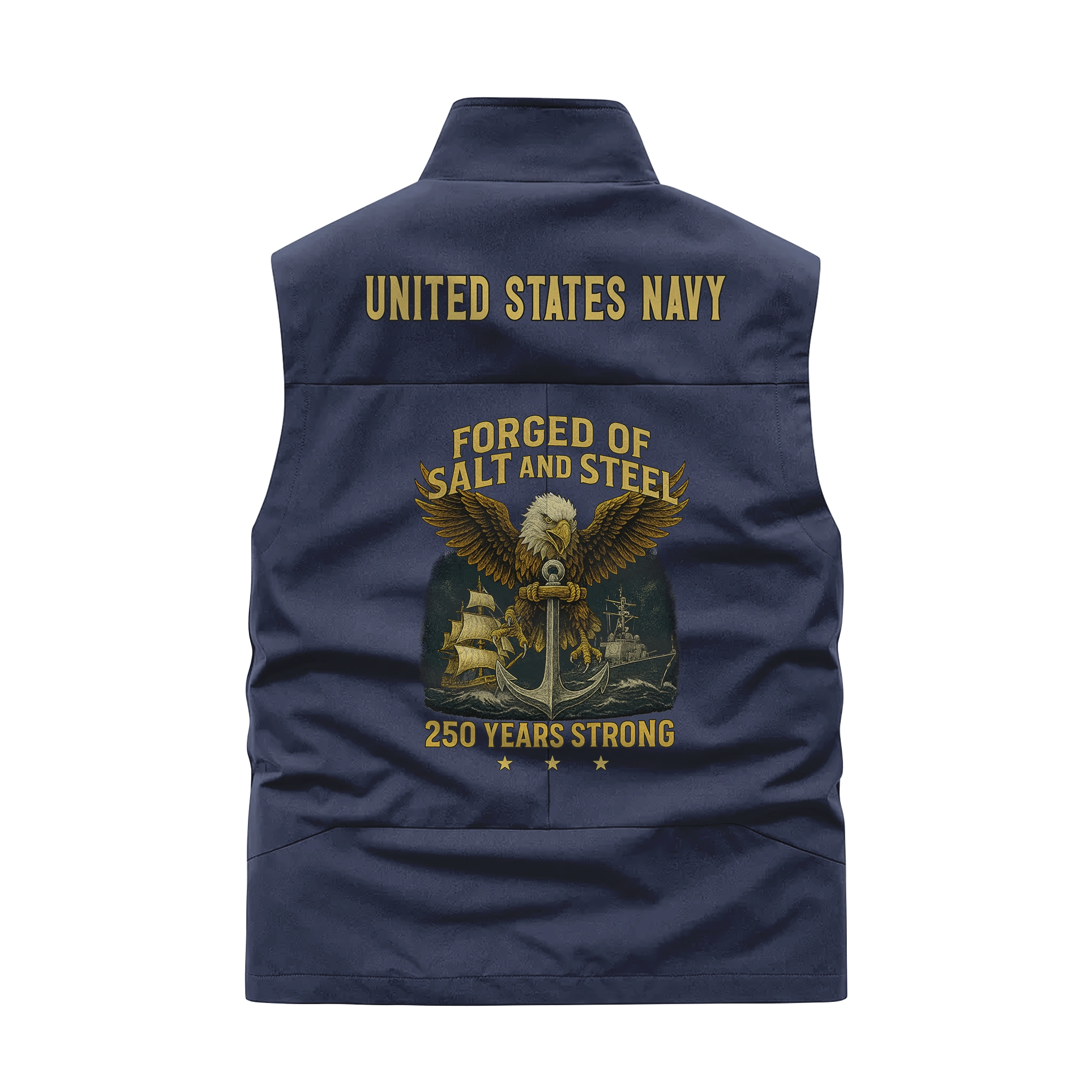 Navy 250th Anniversary Pocket Vest