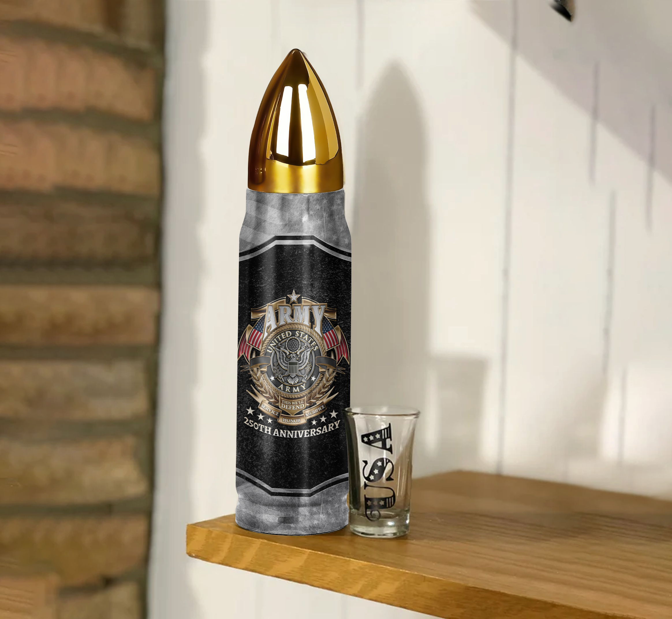 Army 250th Anniversary Bullet Tumbler