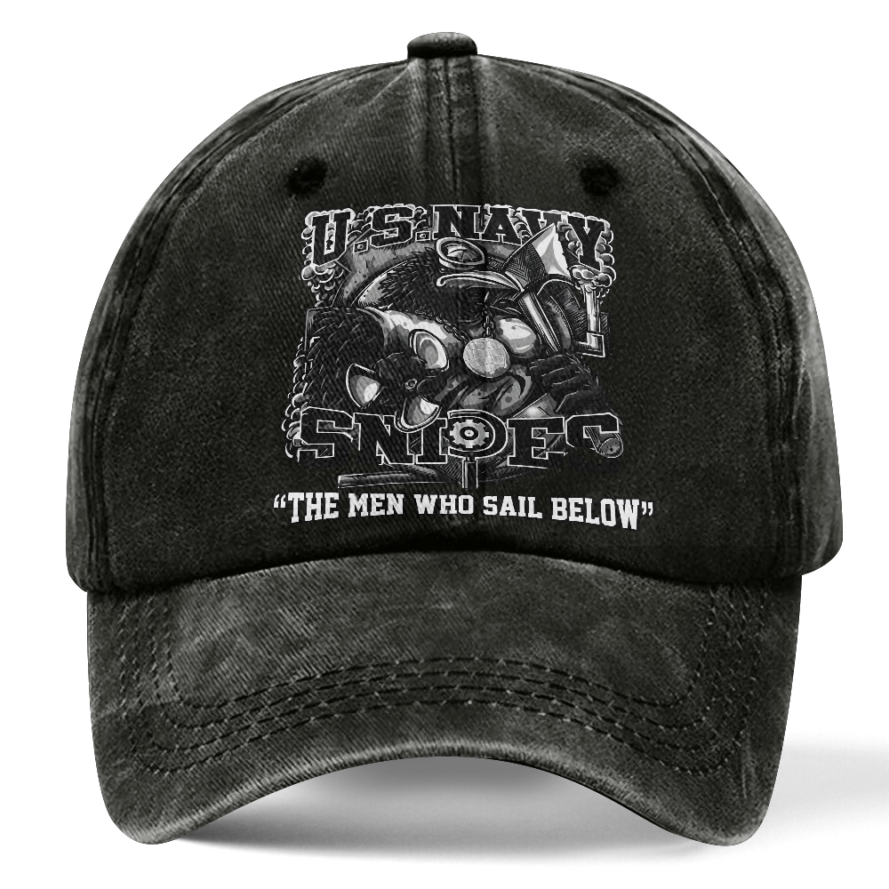 Personalizable Navy Snipes Washed Cap