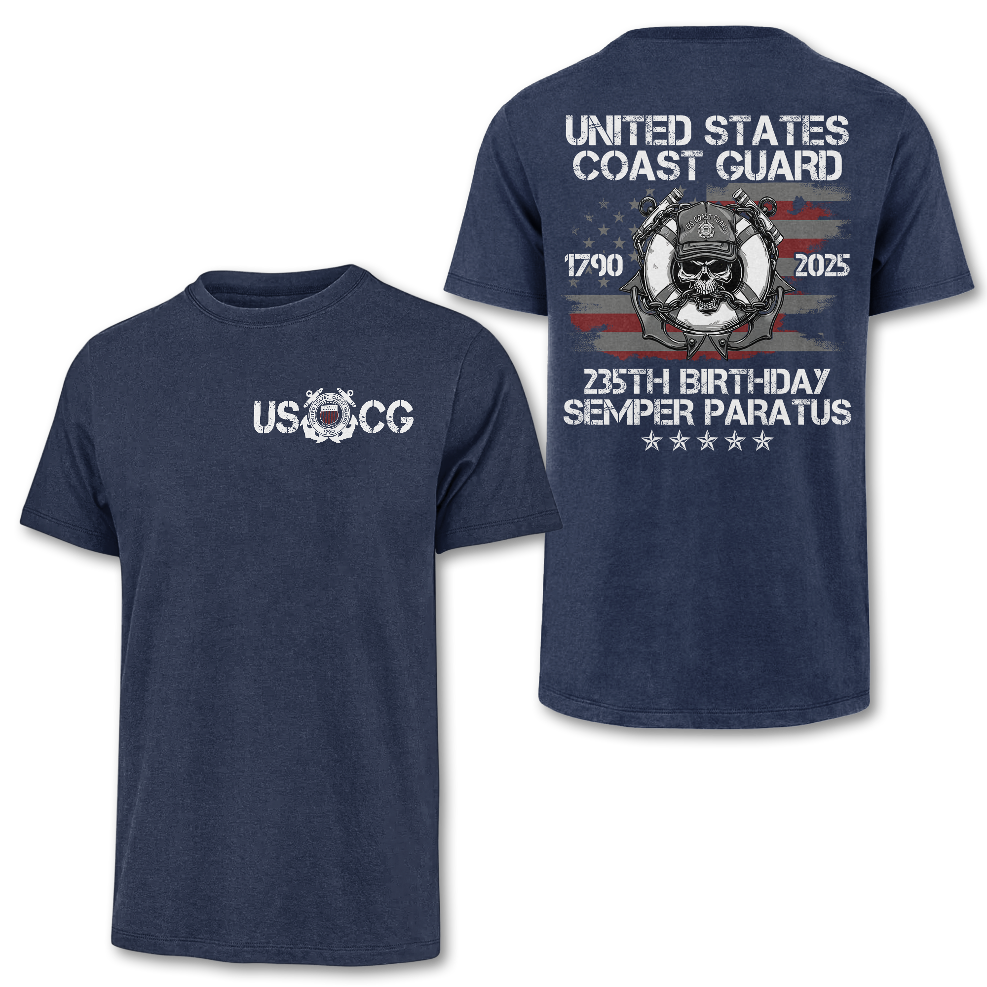 Coast Guard 235th Birthday Double Side Classic T-shirt