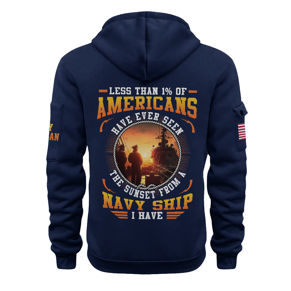 Less Than 1% Sunset Customizable Quarter Zip Hoodie