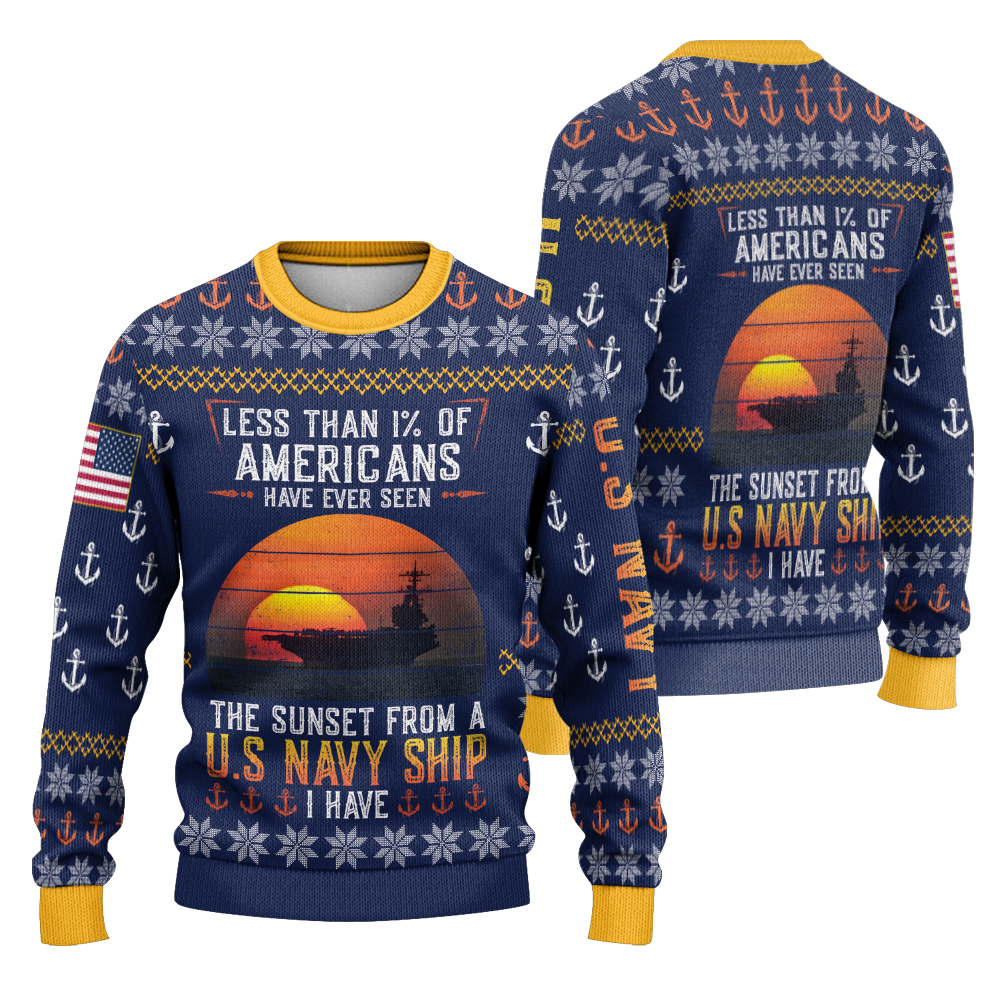 Less Than 1% Sunset Ugly Knitted Sweatshirt