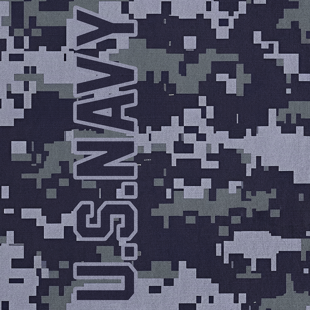 Navy Camouflage Cargo Shorts