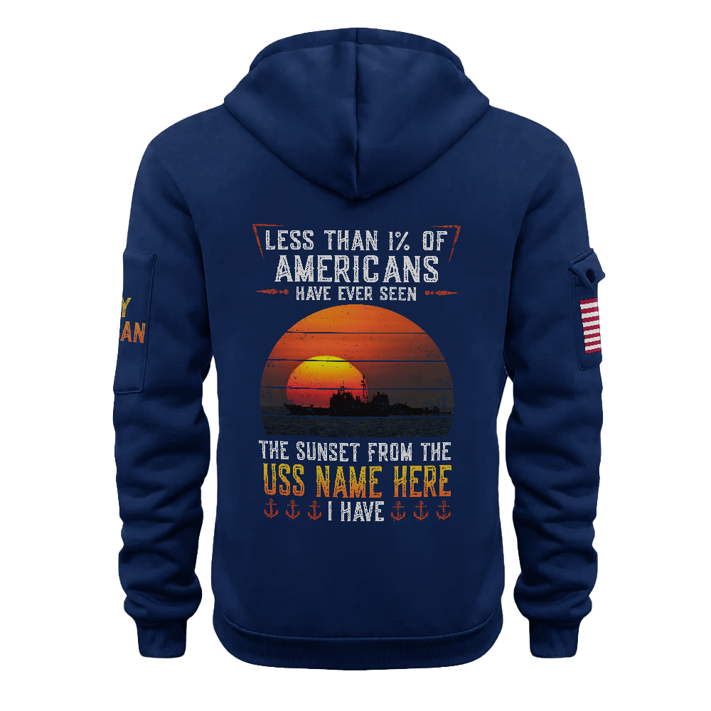 Less Than 1% Sunset Cruiser Personalizable Quarter Zip Hoodie