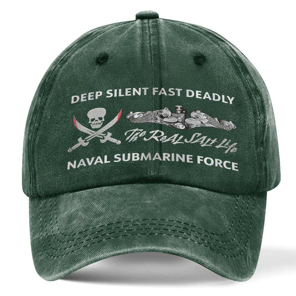 Navy Submarine Washed Cap
