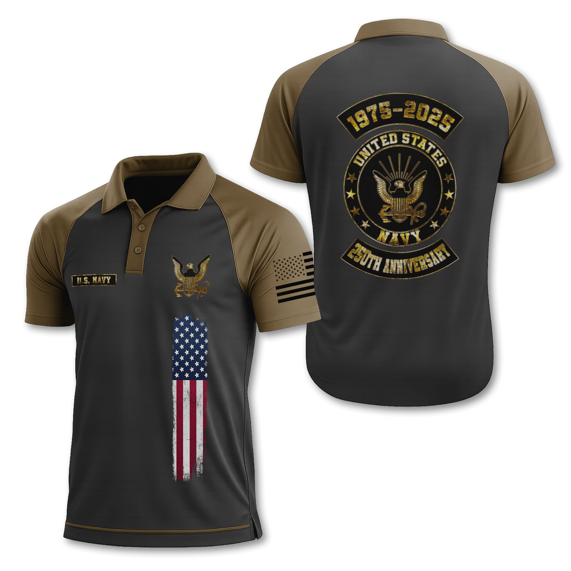 Navy 250th Anniversary Polo Shirt