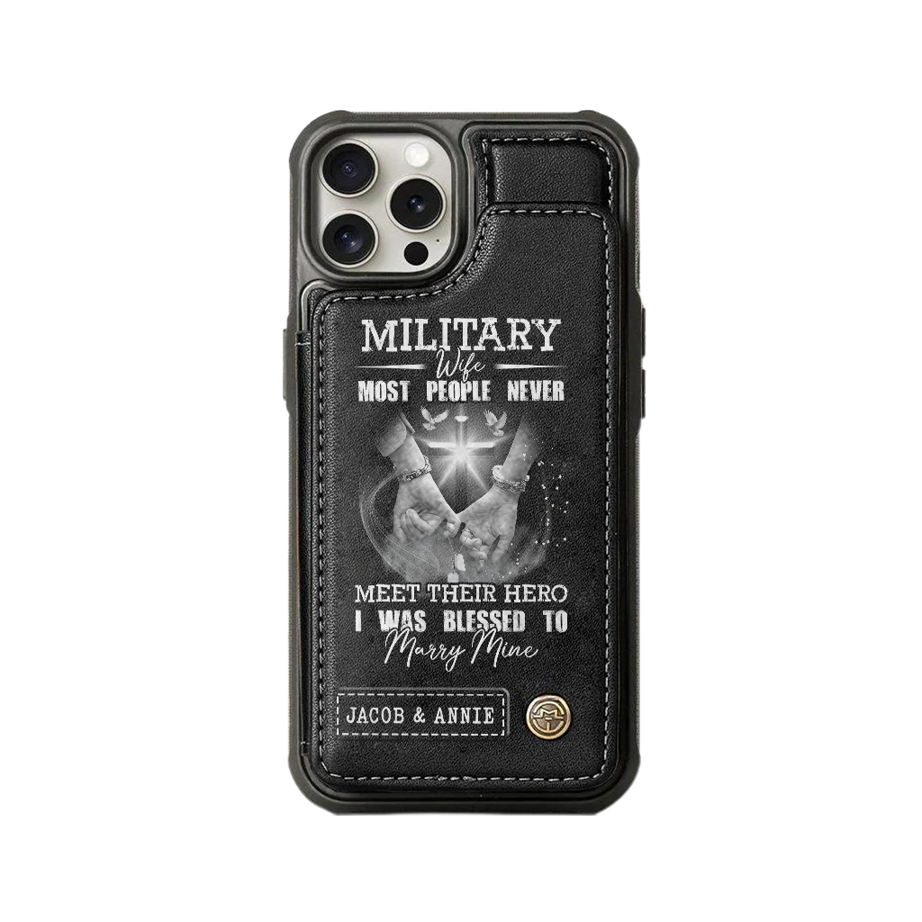 Personalizable Veteran's Wife Wallet Phone Case