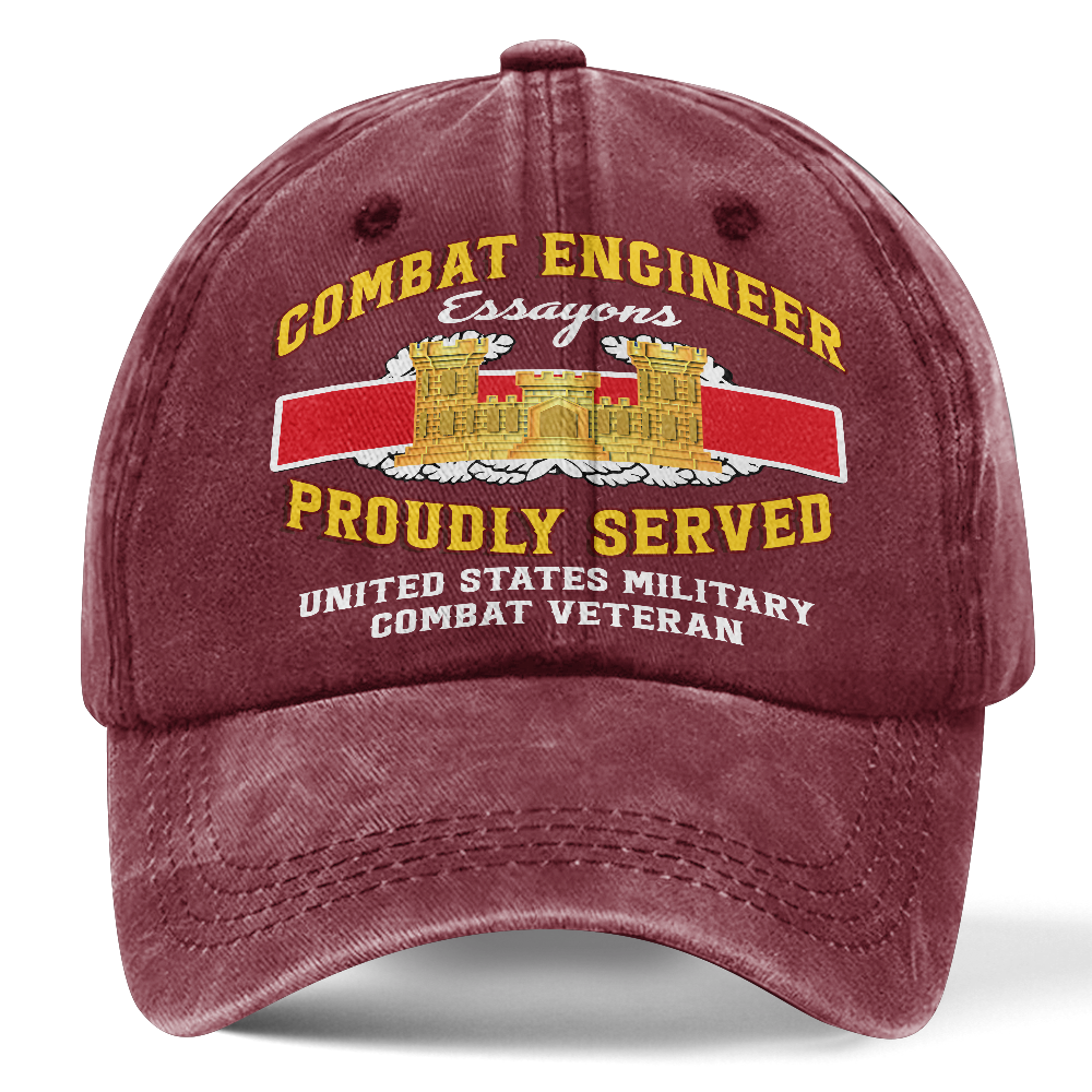Personalizable Combat Engineer Washed Cap
