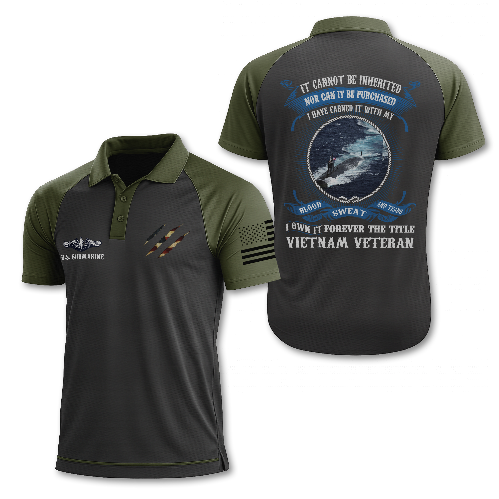 Navy Submarine Polo Shirt
