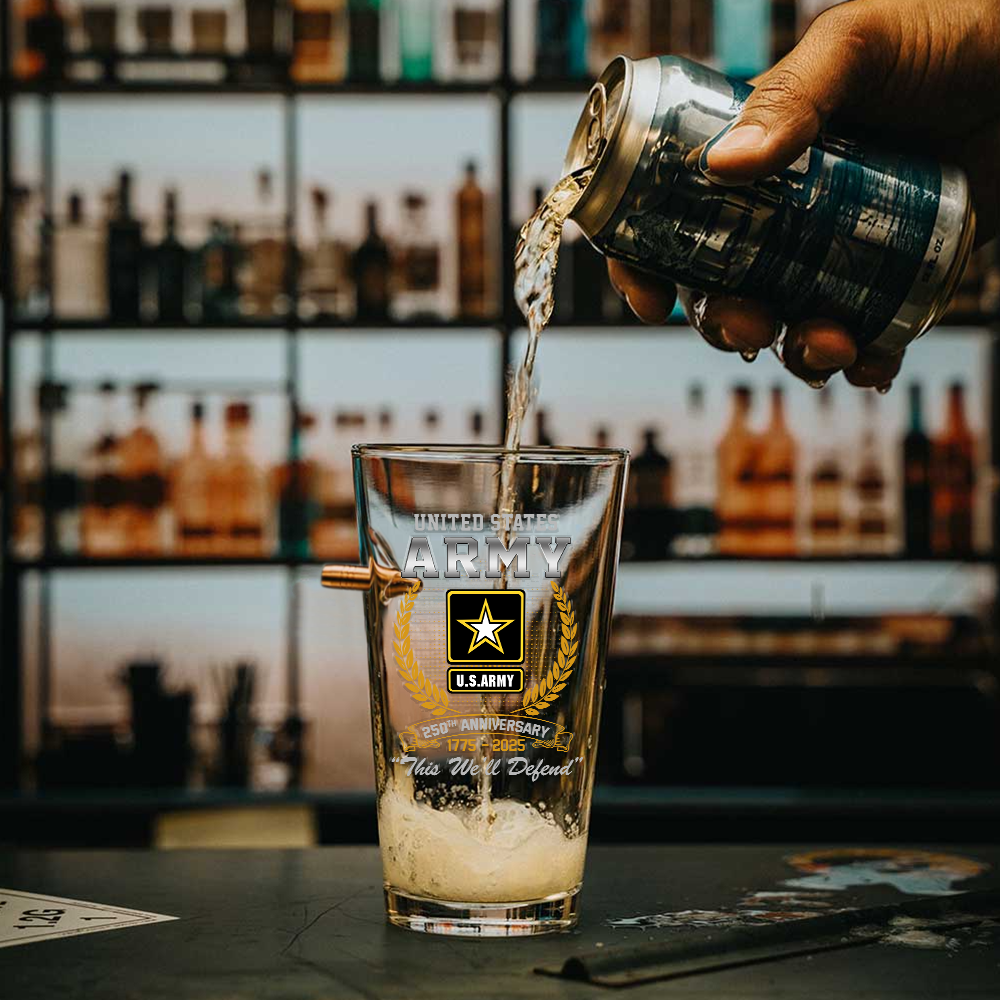 Army 250th Anniversary Bullet Pint Glass