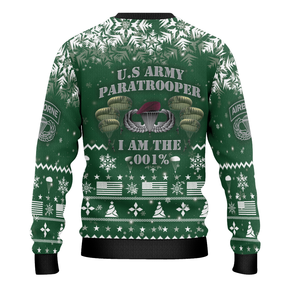 U.S Army Paratrooper I'm the .001% Knitted Sweatshirt