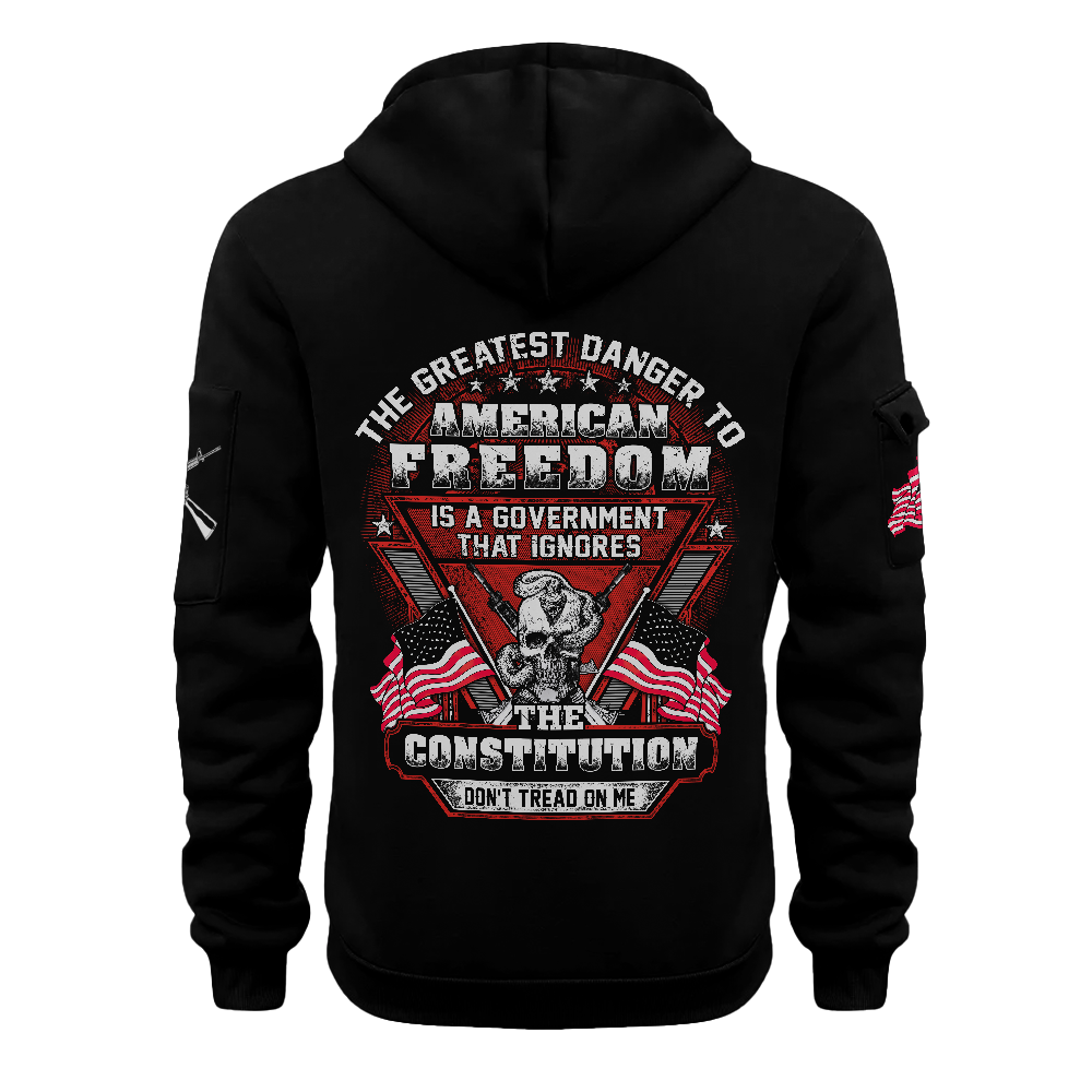 The Greatest Danger To American Freedom Quarter Zip Hoodie