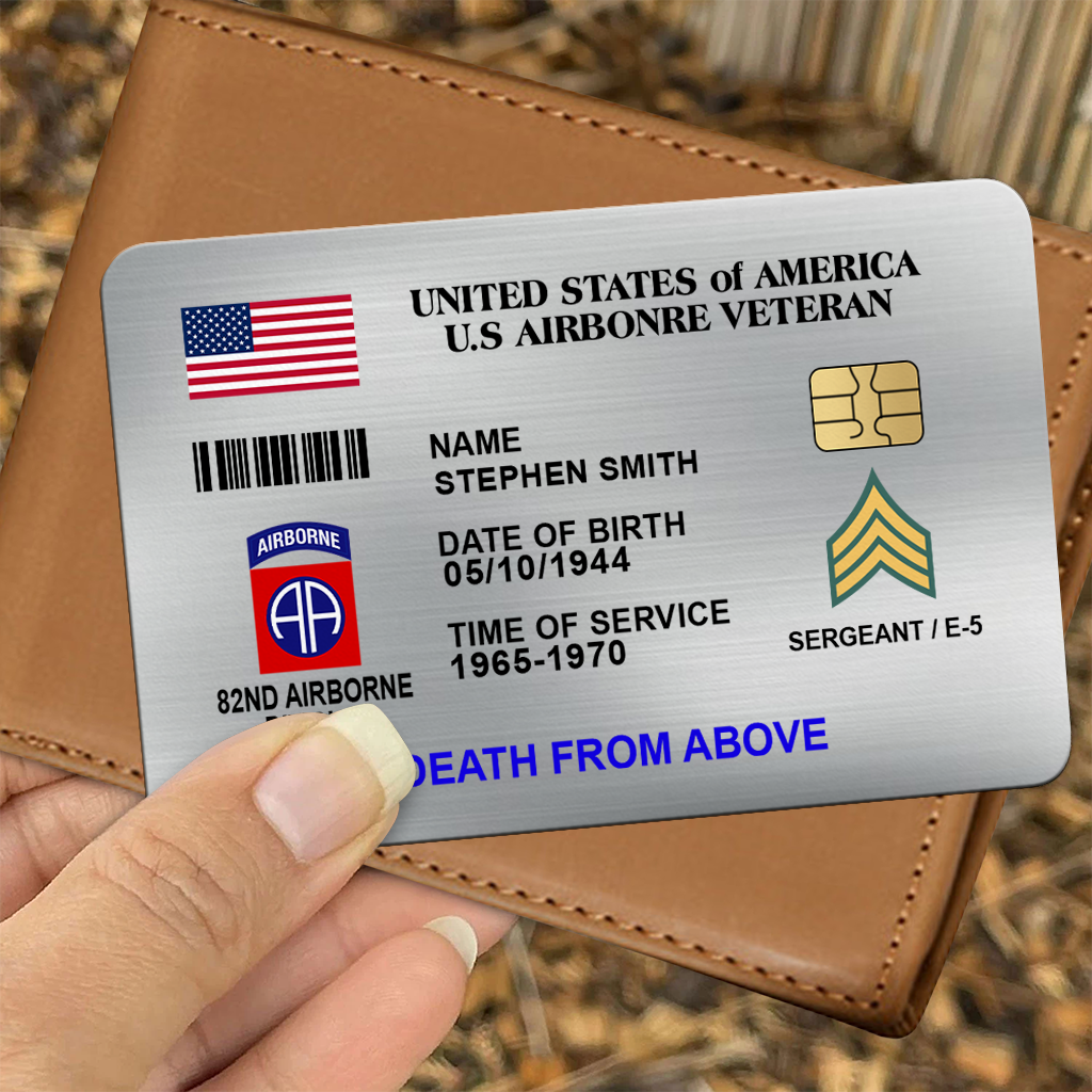 Personalizable Airborne Wallet Card