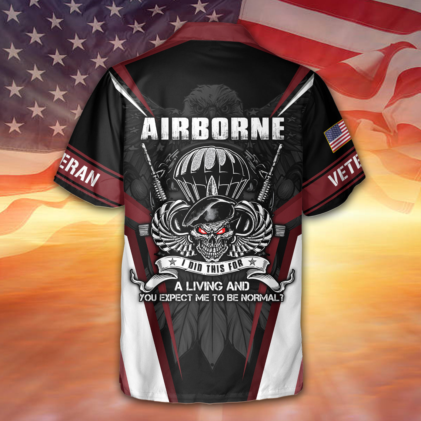 Airborne I Did This For A Living Hawaiian Shirt