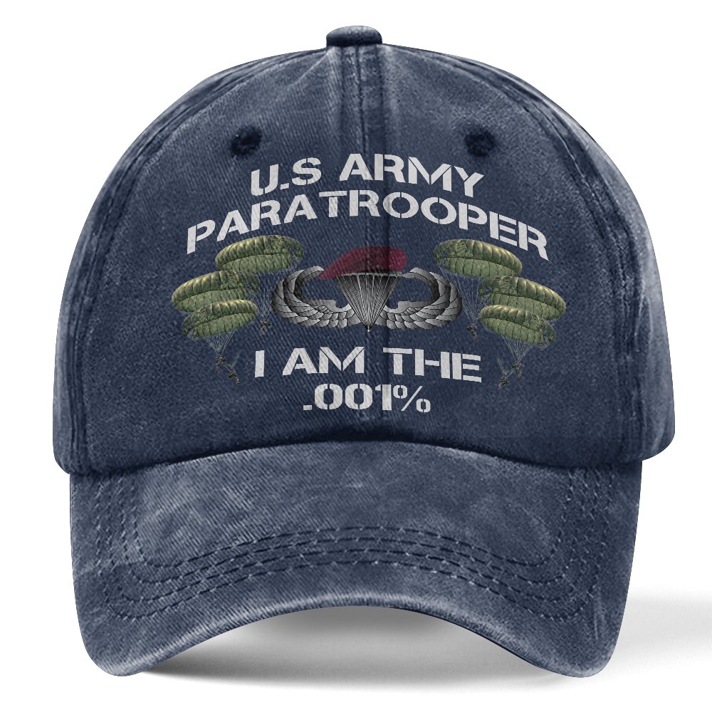 Airborne Paratrooper I Am The .001% Washed Cap