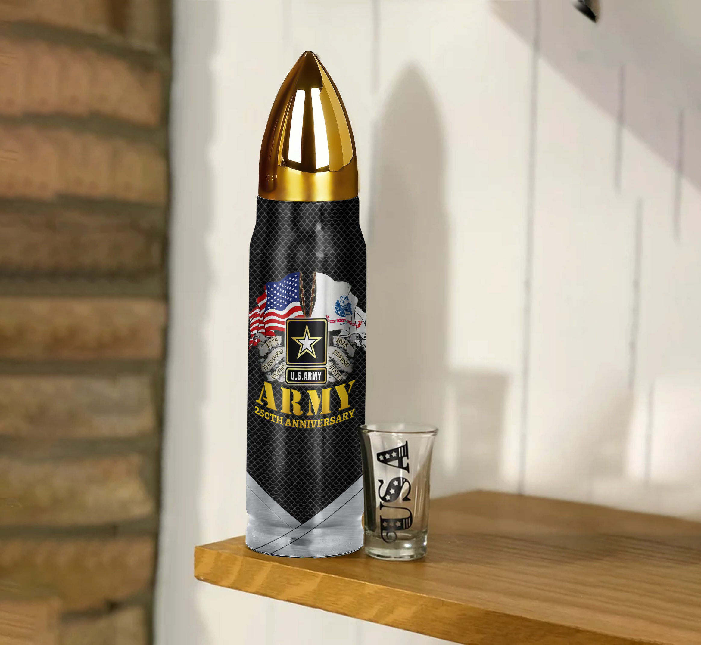 Army 250th Anniversary Bullet Tumbler