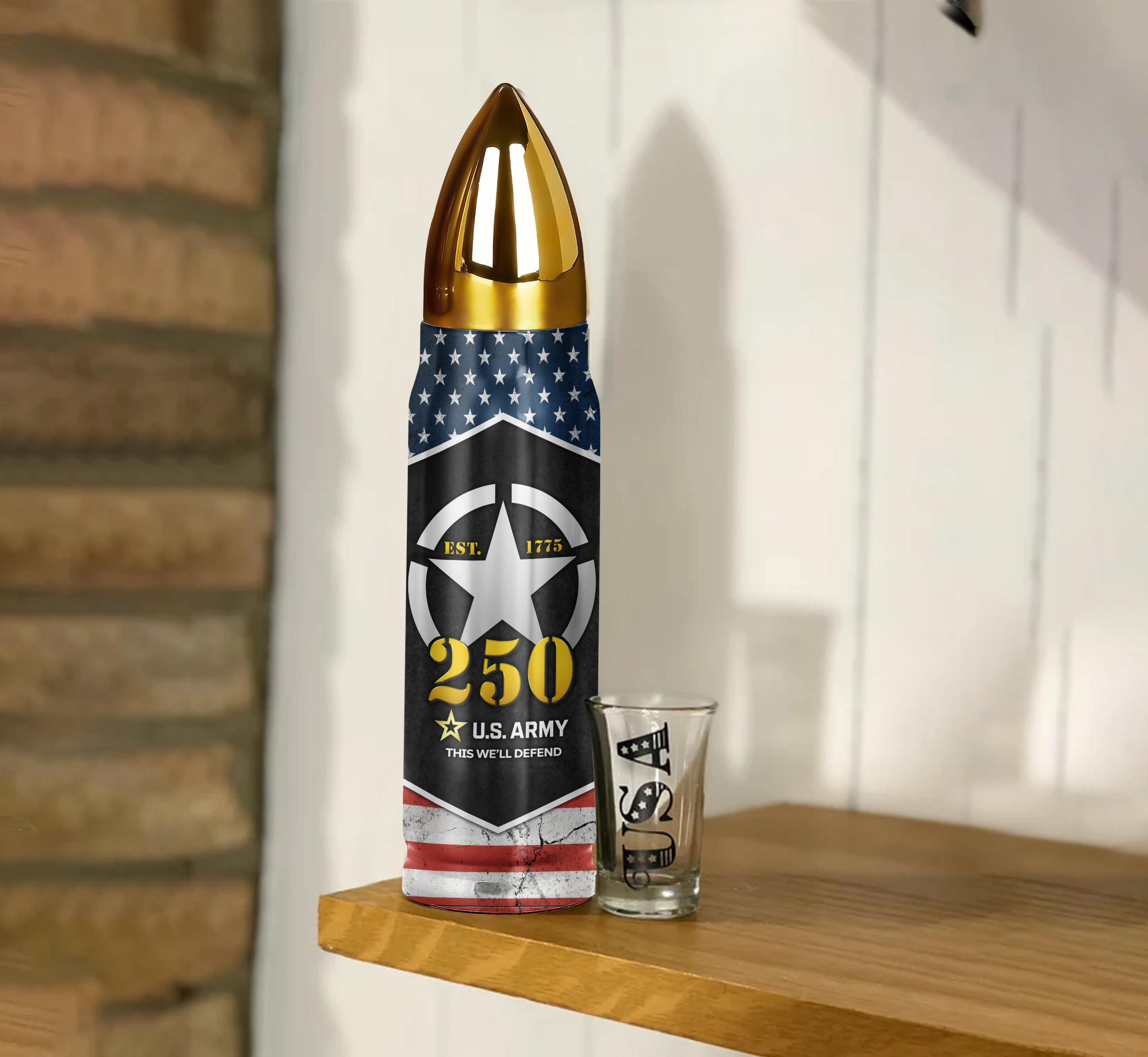 Army 250th Anniversary Bullet Tumbler