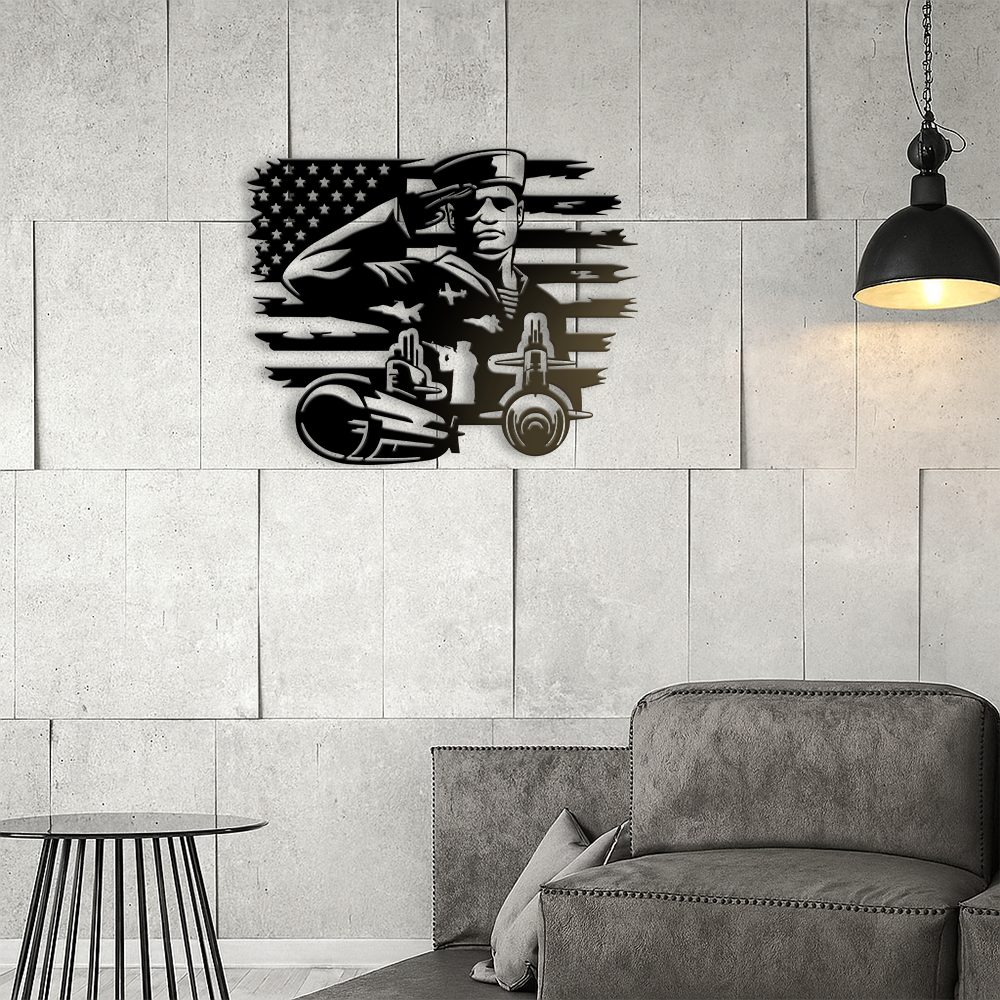 Navy Submarine Metal Sign Wall Art