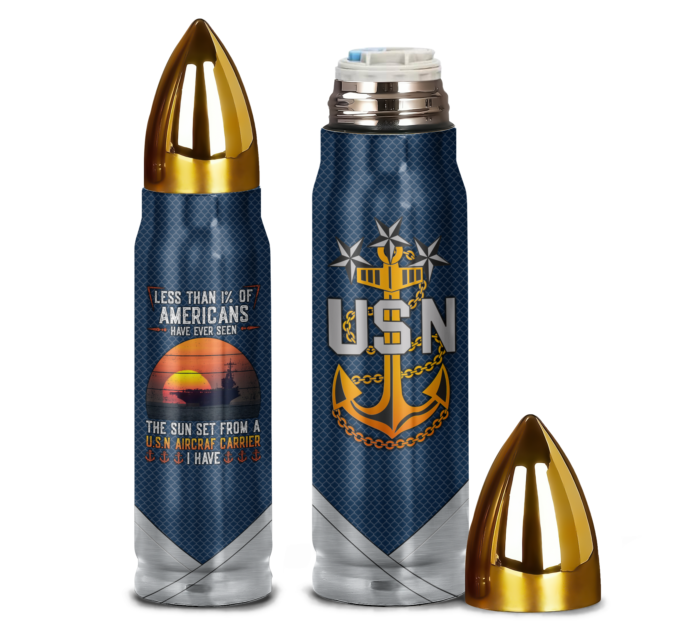 Less Than 1% Aircraft Carrier Personalizable Bullet Tumbler