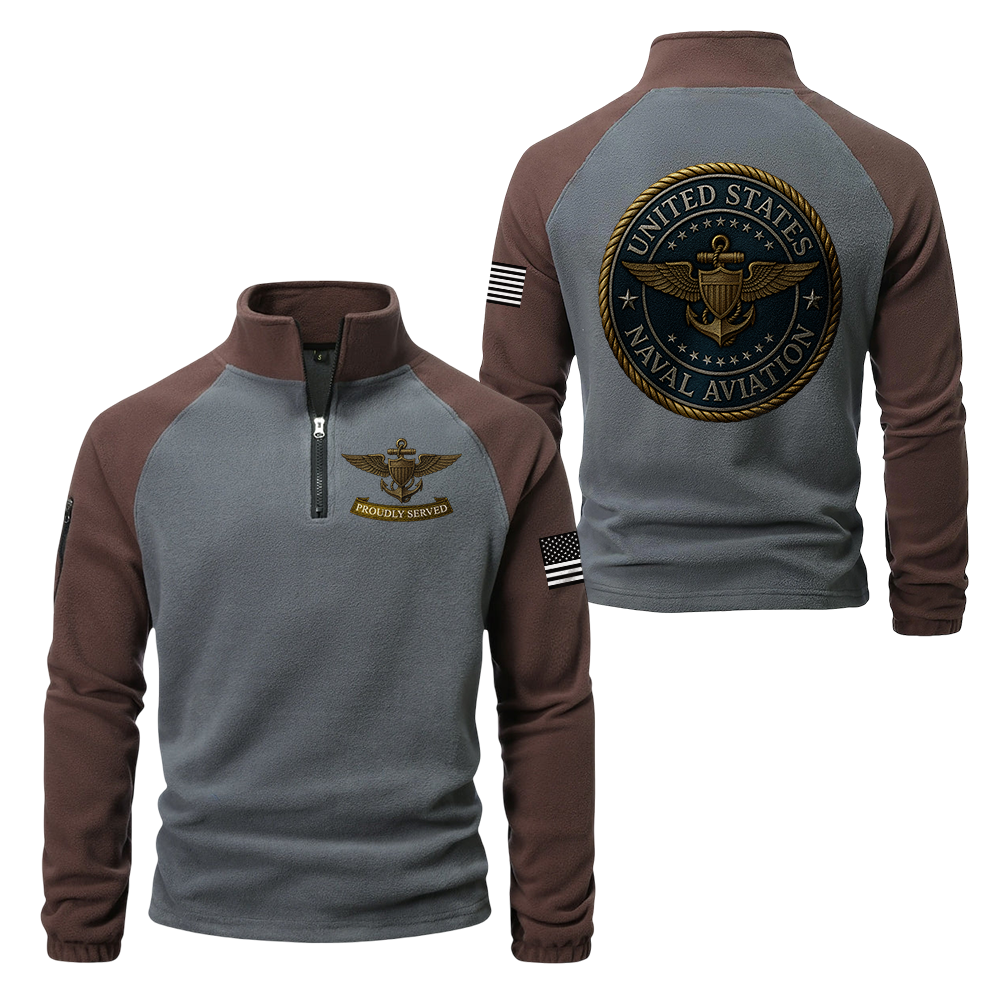 Naval Aviation Half-Zip Raglan Sweatshirt
