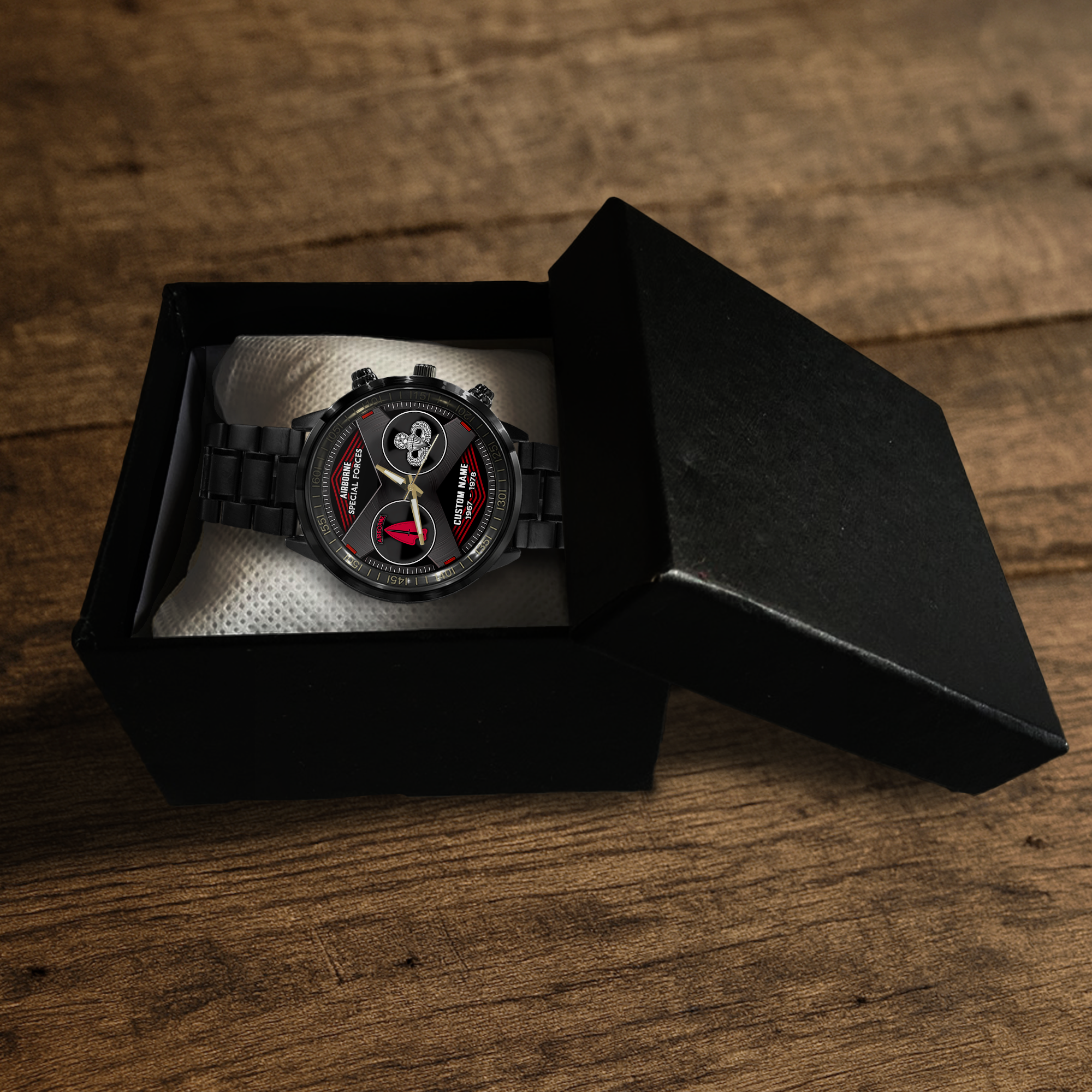Personalizable Airborne Special Forces Stainless Steel Watch