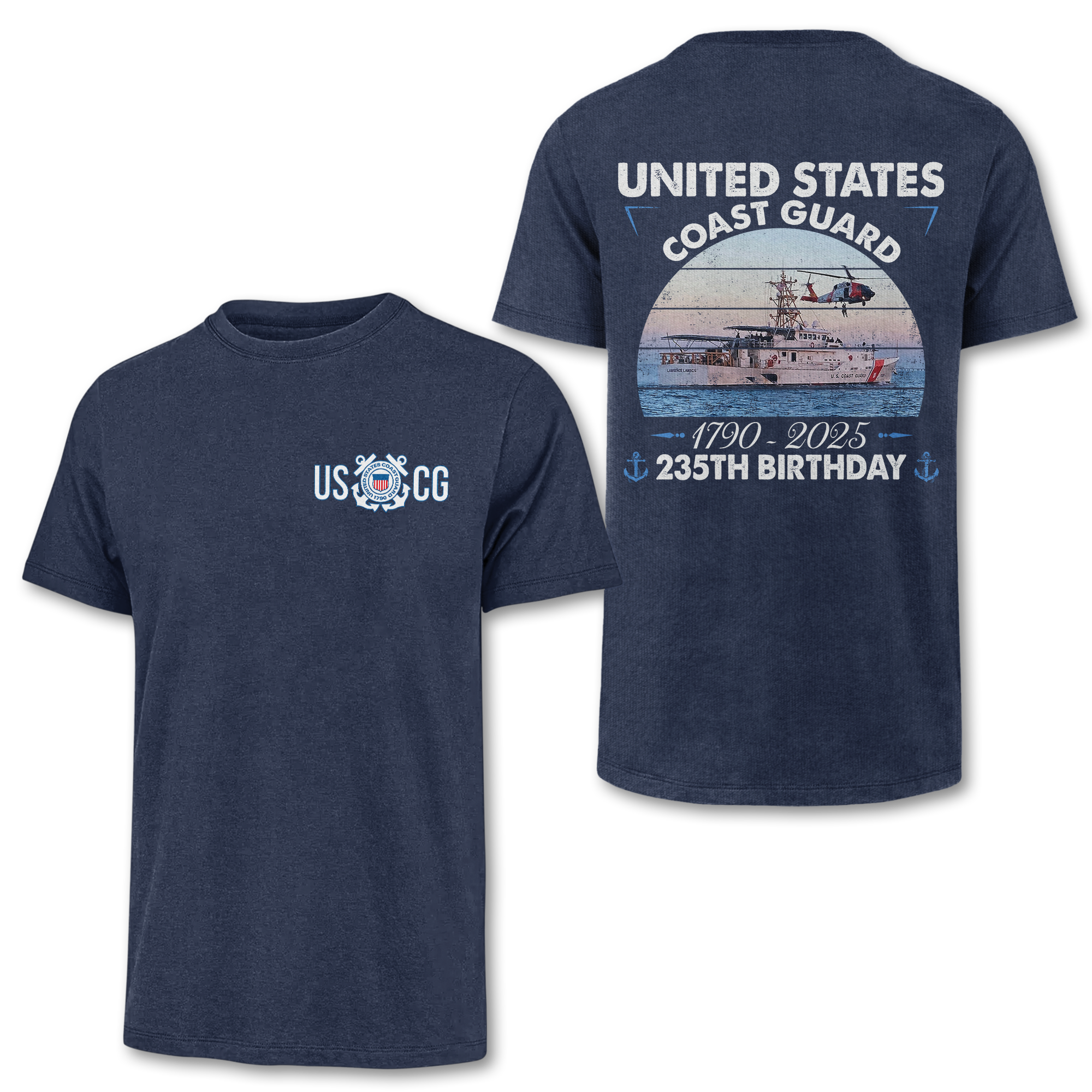 Coast Guard 235th Birthday Double Side Classic T-shirt