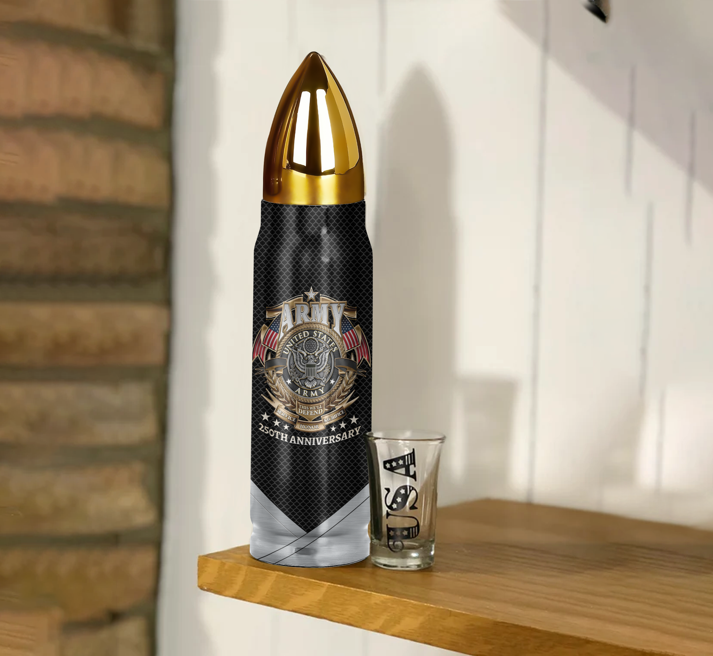 Army 250th Anniversary Bullet Tumbler