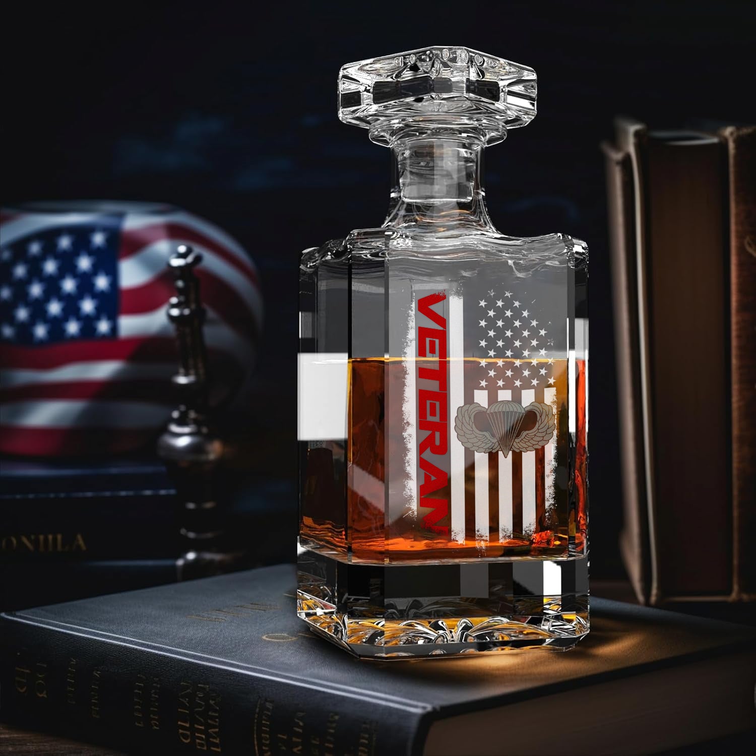 Airborne Veteran Whiskey Decanter