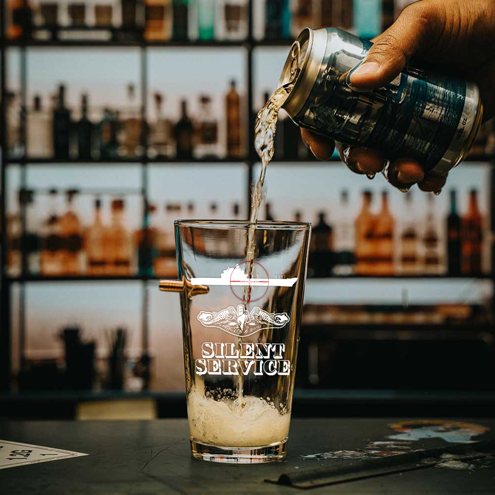 Submarine Silent Service Bullet Pint Glass