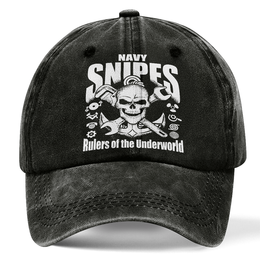 Personalizable Navy Snipes Washed Cap