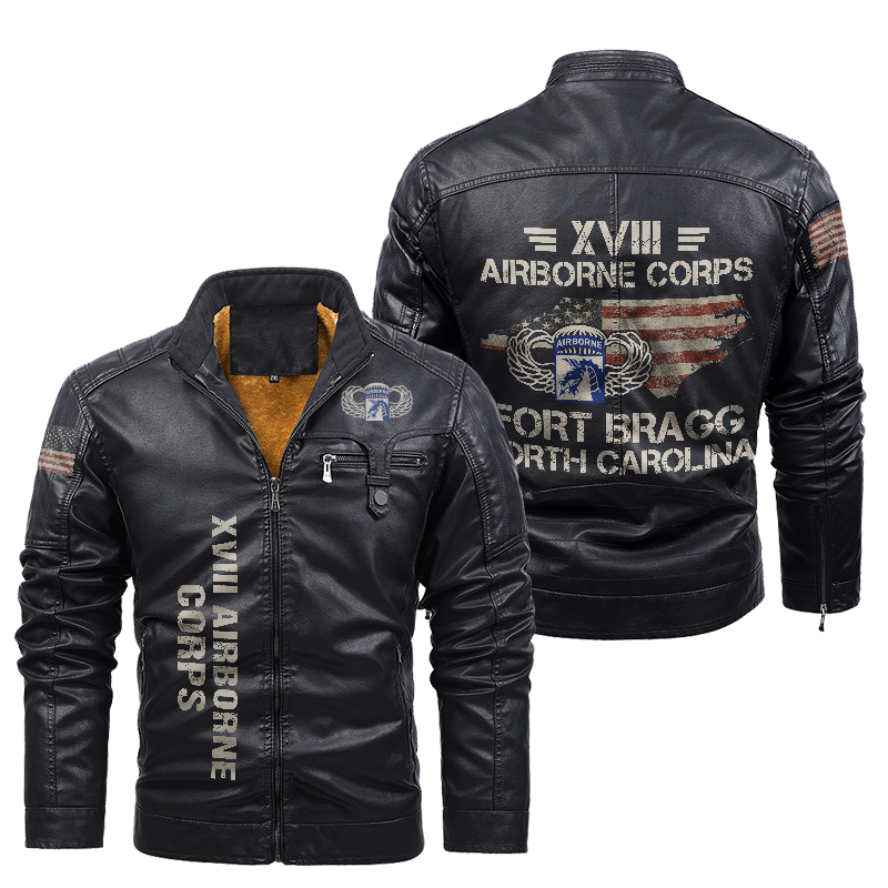 18th Airborne Corps Leather Jacket