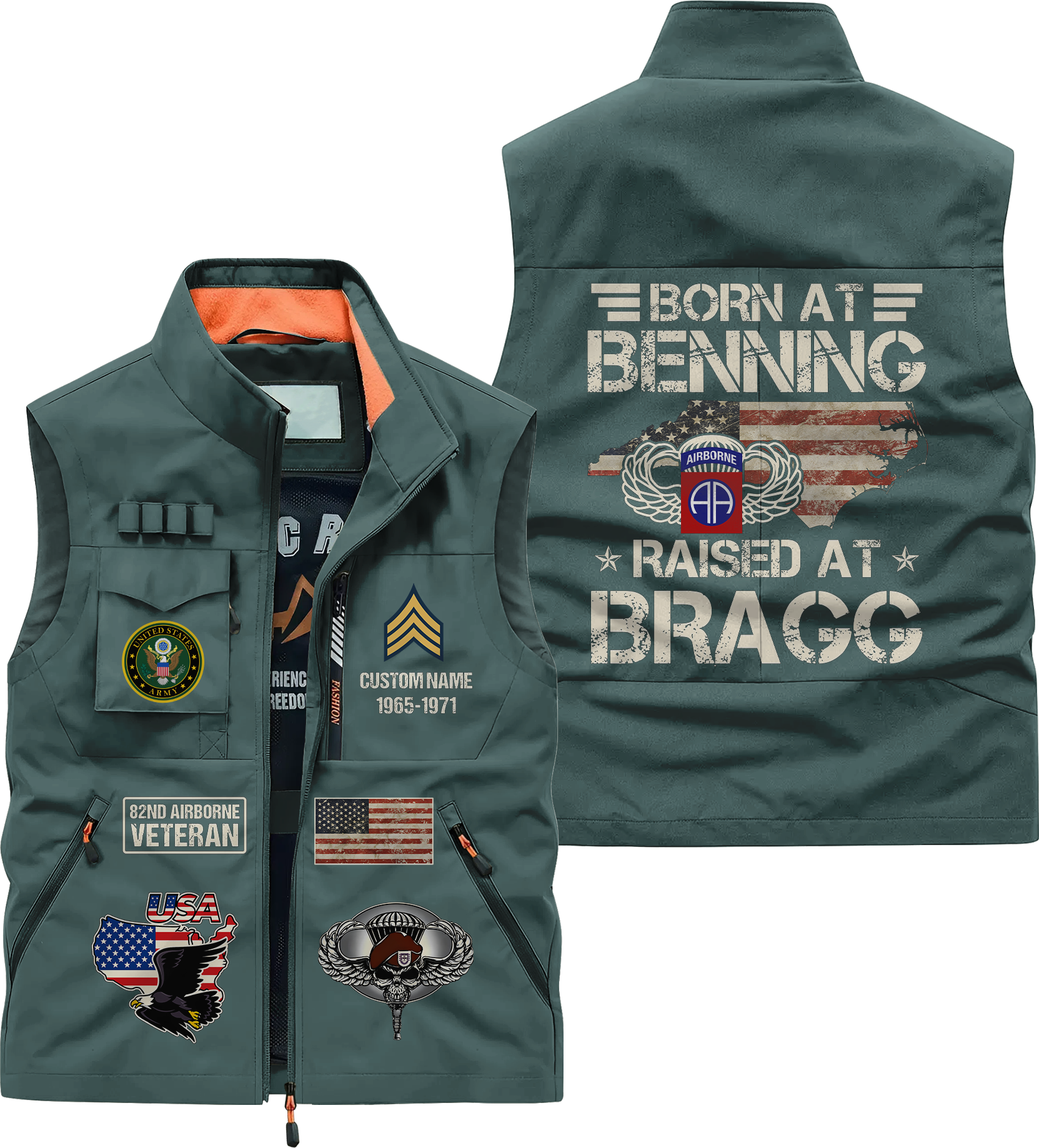 Personalizable 82nd Airborne Born At Benning Pocket Vest