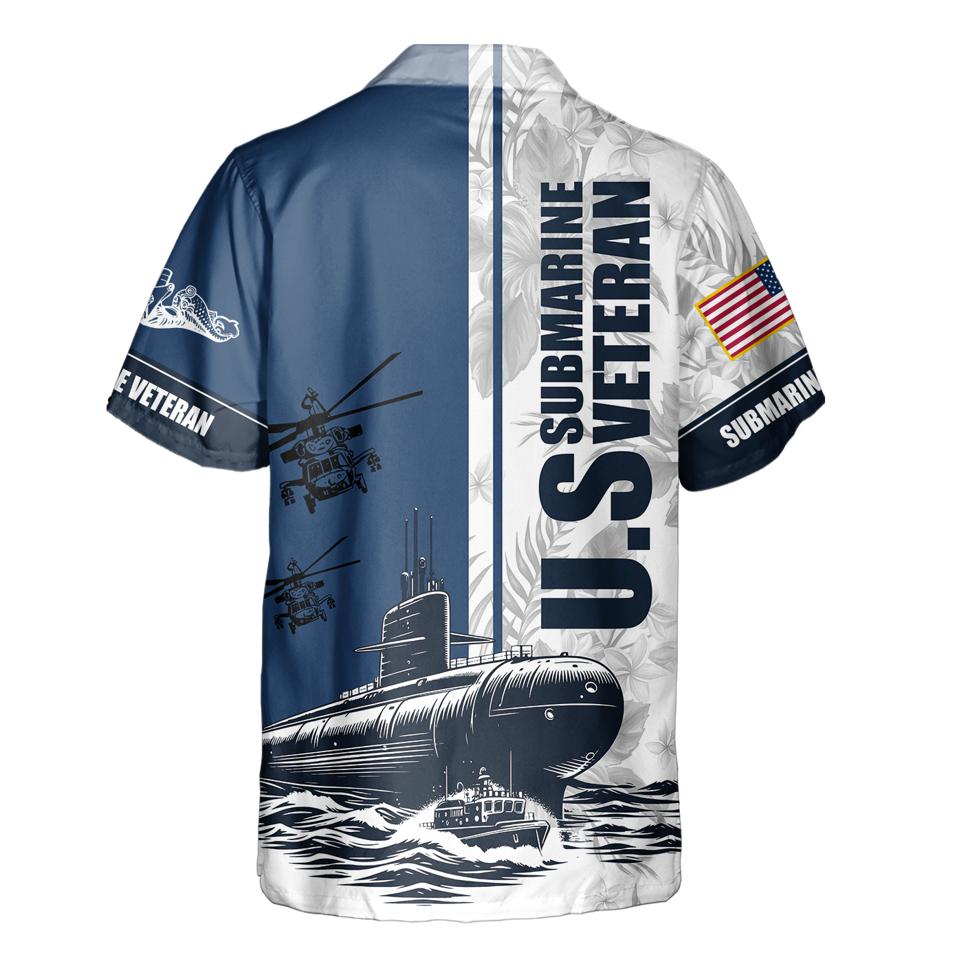 Navy Submarine Cuban Shirt