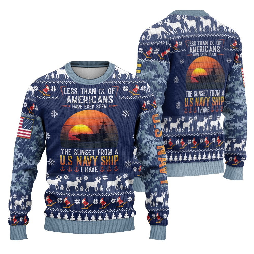 Less Than 1% Sunset Ugly Knitted Sweatshirt