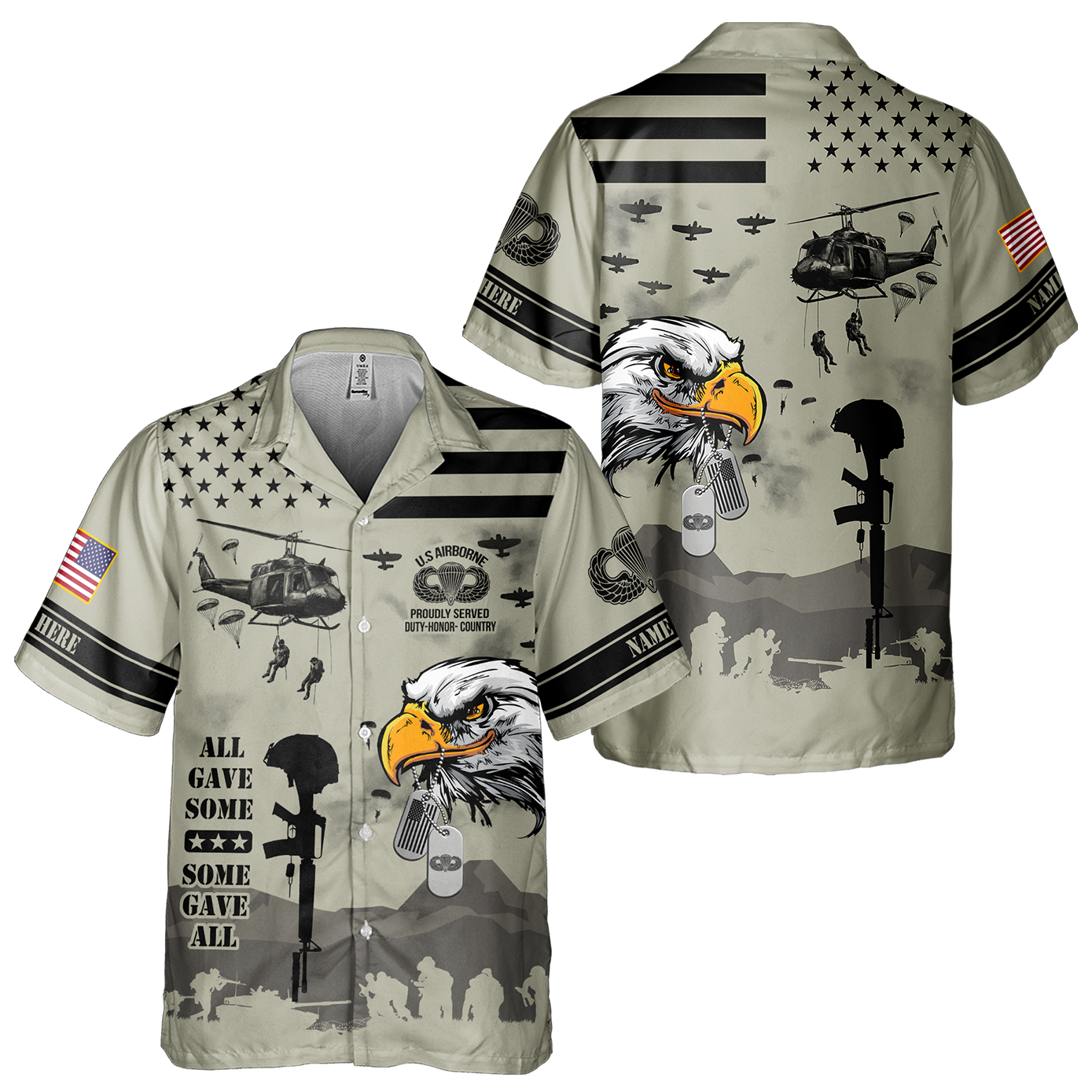 Airborne Proudly Served Cuban Shirt