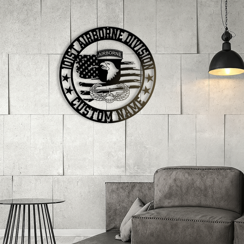 Personalized 101st Airborne Division Metal Sign Wall Art