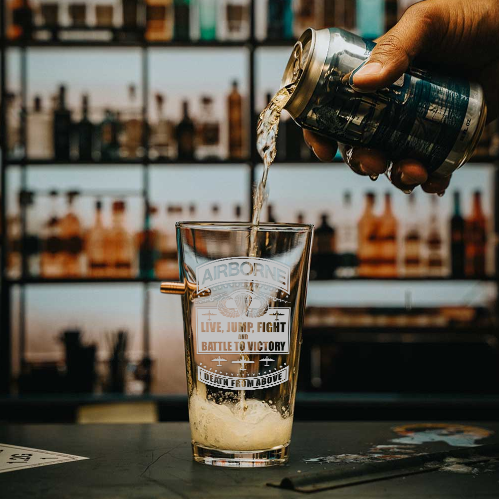 Airborne Death From Above Bullet Pint Glass