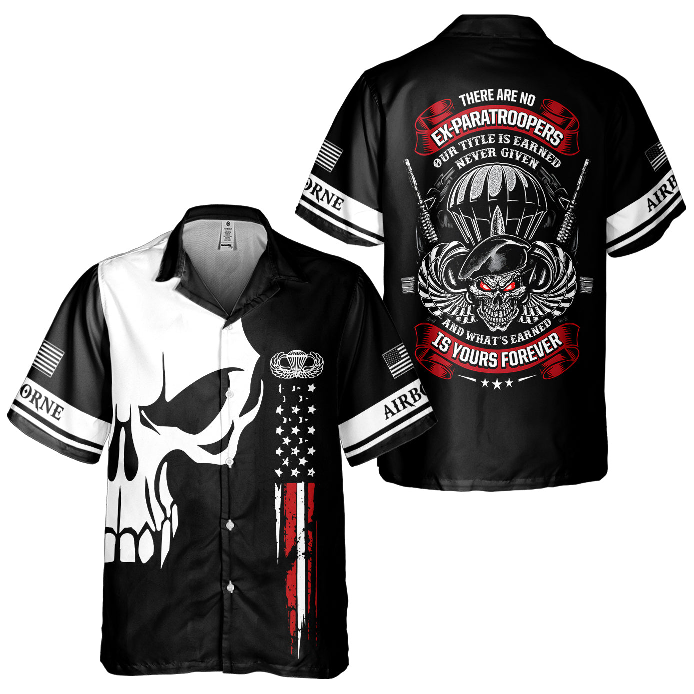 There Are No Ex-Paratroopers Cuban Shirt