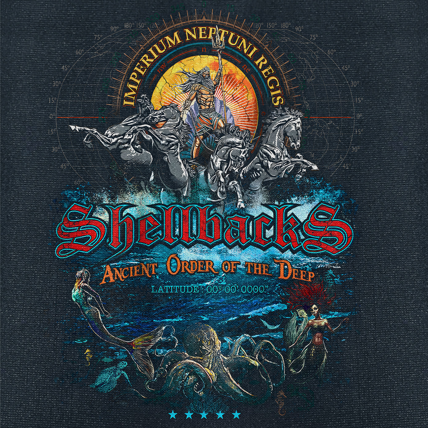 Shellback Ancient Order Of The Deep Cuban Shirt