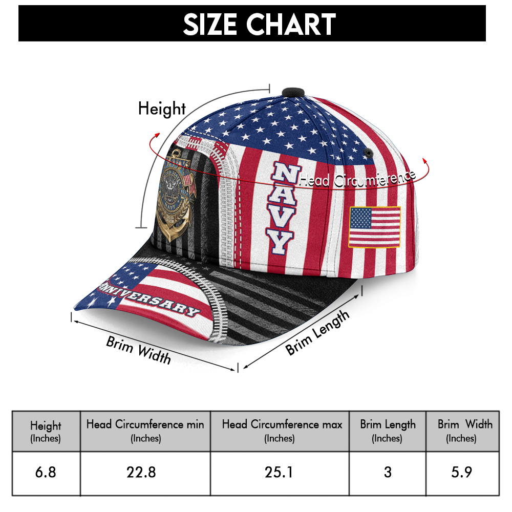 Navy 250th Anniversary Classic Tee & Cap & Bullet Tumbler Combo