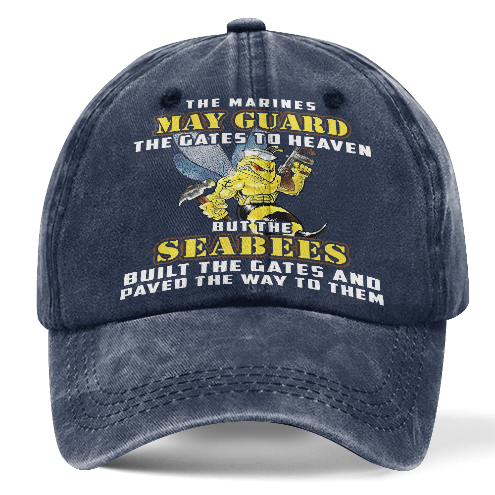 Personalizable Navy Seabee Washed Cap