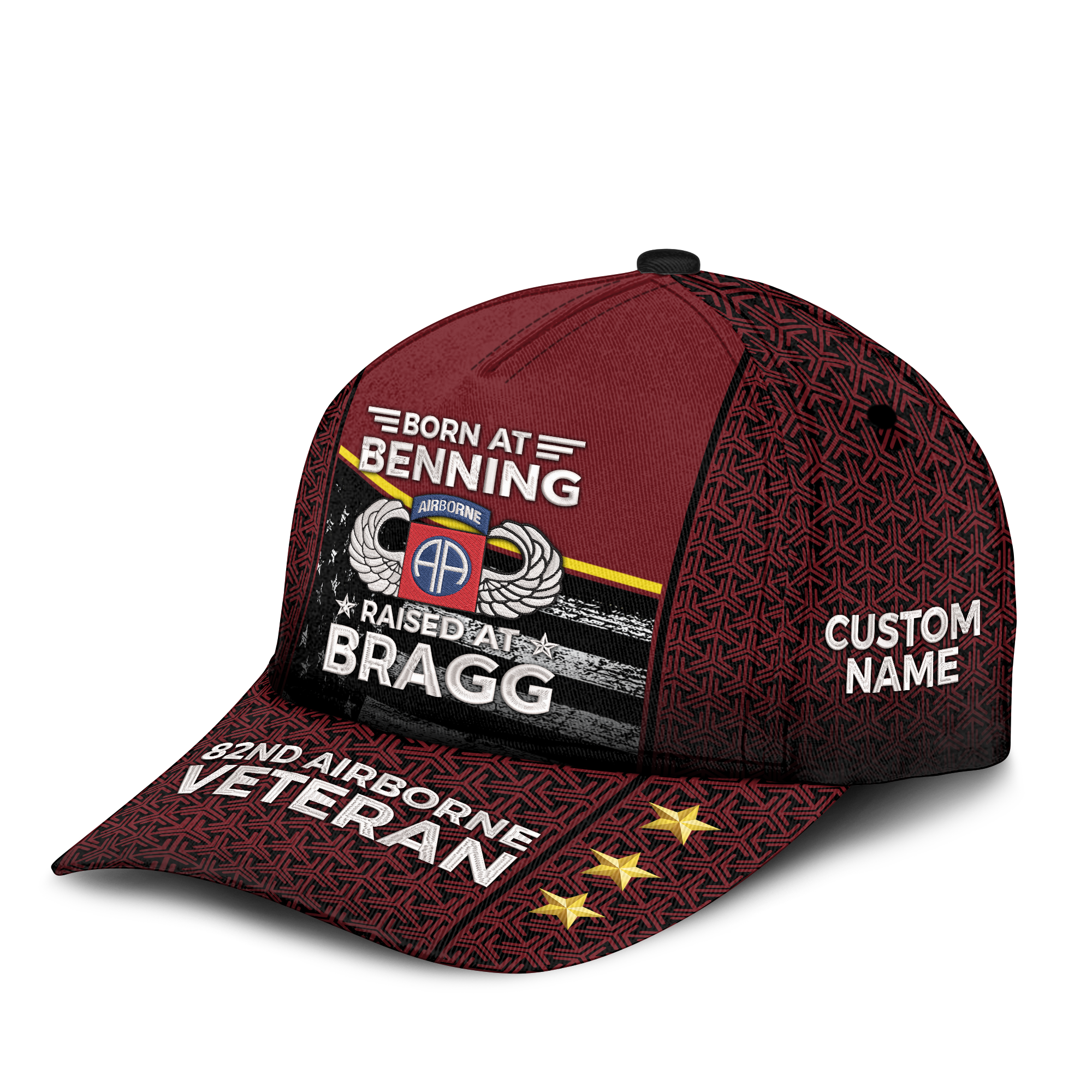 Born At Benning Raised At Bragg Embroidered & Printed Cap