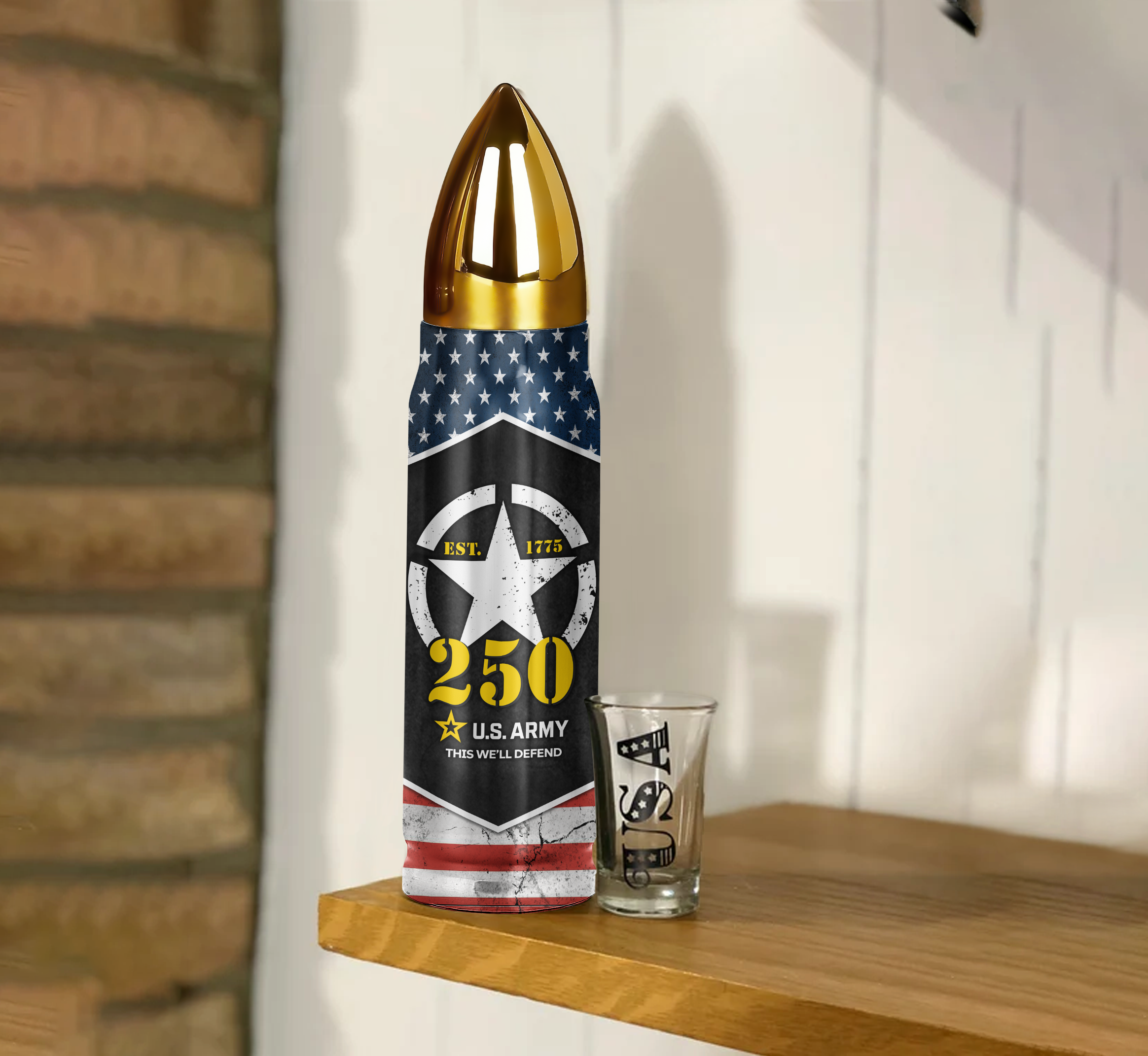 Army 250th Anniversary Bullet Tumbler
