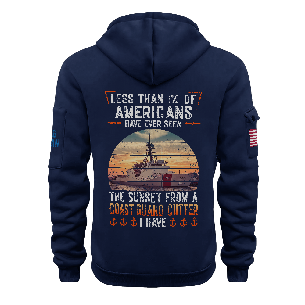 Less Than 1% Coast Guard Cutter Quarter Zip Hoodie